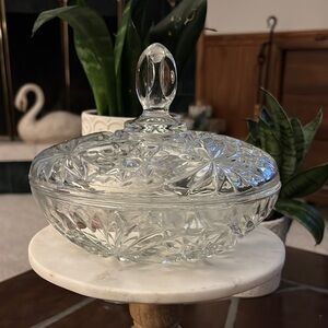 Anchor Hocking Star of David Candy Dish